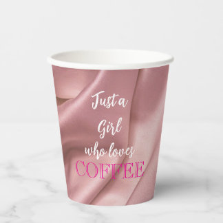 Simple Pink Satin Paper Cups