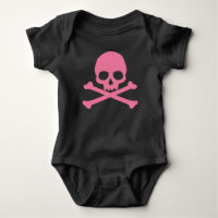 Simple Pink Skull and Crossbones