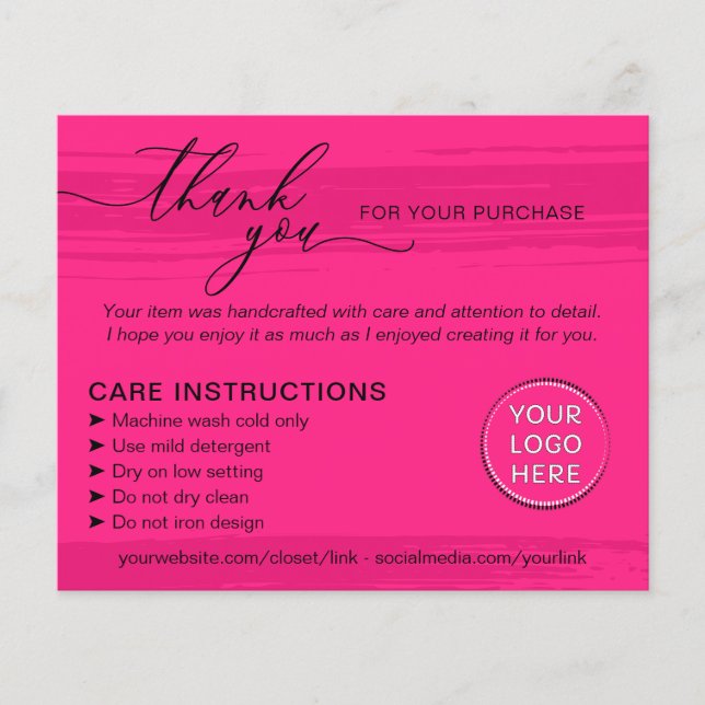 Simple Pink Store Small Business Tips Instructions Flyer (Front)