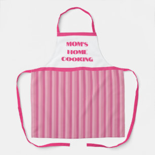 Simple Pink Stripe Mum's Home Cooking Apron