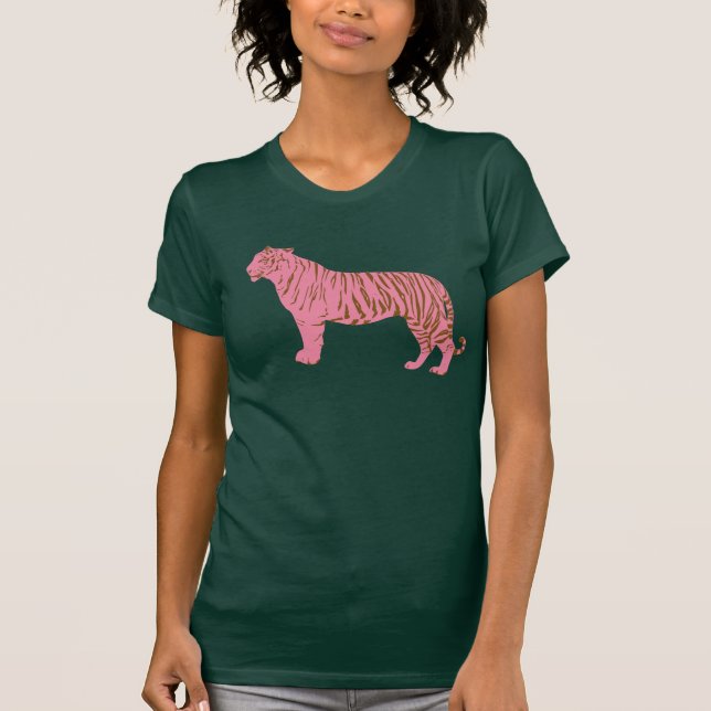 Simple Pink Tiger Art T-Shirt (Front)