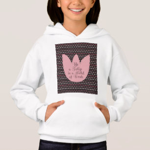 Simple Pink Tulip Pattern with dark background