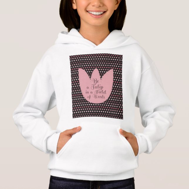 Simple Pink Tulip Pattern with dark background (Front)