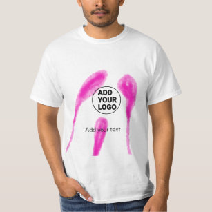 Simple pink watercolor abstract add your logo text T-Shirt