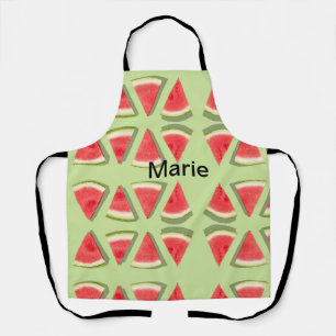 Simple pink watermelon add name minimal custom th apron