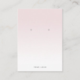 Simple Pink White Gradient Earring Display Card