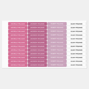 Simple Pink White Palette Kids Name