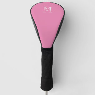 Simple Pink Women Initial Monogram Custom Colour Golf Head Cover