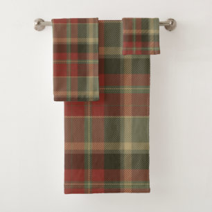 Simple Plaid Pattern  Bath Towel Set
