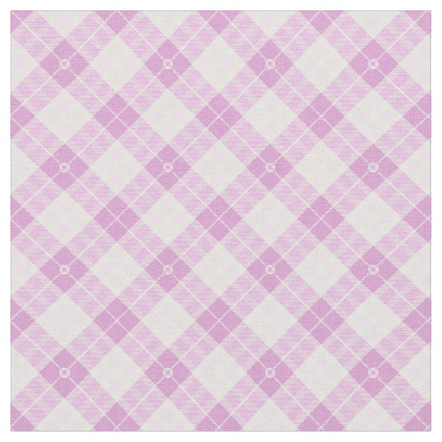 Simple Plaid Pattern Light Pink Baby Girl Nursery Fabric (Close Up)