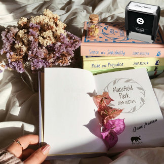 Simple Plain Author Signature  Self-inking Stamp