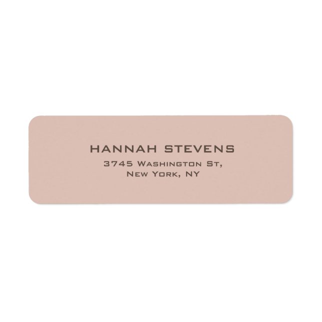 Simple Plain Beige Pink Elegant Modern  (Front)