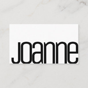 Simple Plain Black White Minimalist Modern Name Business Card