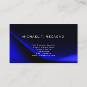 Simple Plain Blue Business Card