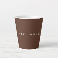 Simple Plain Brown Minimalist Modern Your Name