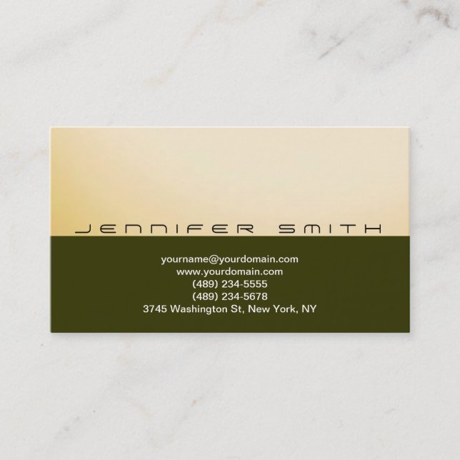 Simple Plain Business Card (Front)