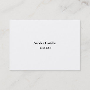 Simple plain creative professional white color business card