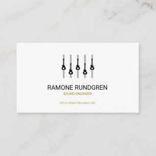 Simple Plain Creative Sound Equalizer Panel Business Card