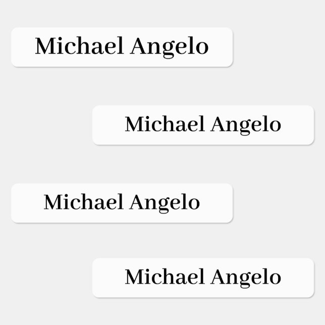 Simple Plain Custom Name Labels (Group)