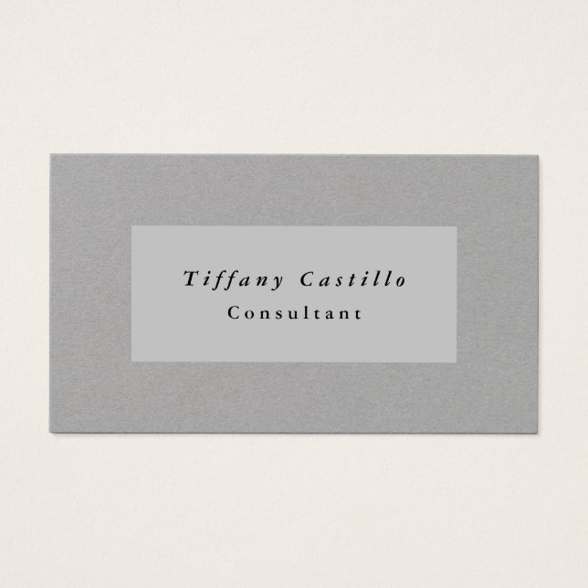 Simple Plain Elegant Minimalist Modern Grey (Front)