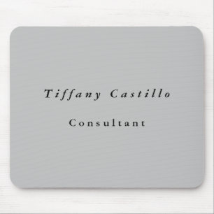 Simple Plain Elegant Minimalist Modern Grey Mouse Pad