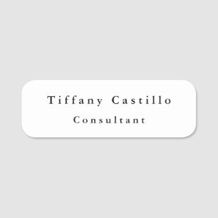 Simple Plain Elegant Modern Name Tag