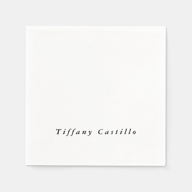 Simple Plain Elegant Modern Napkin (Front)