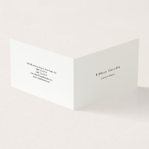 Simple Plain Elegant Signature Cream Modern Business Card