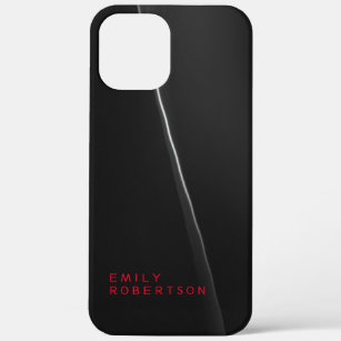 Simple Plain Grey Black Trendy Modern Minimalist iPhone 12 Pro Max Case
