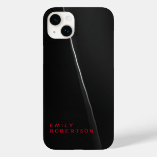 Simple Plain Grey Black Trendy Modern Minimalist Case-Mate iPhone 14 Plus Case