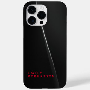 Simple Plain Grey Black Trendy Modern Minimalist Case-Mate iPhone 14 Pro Max Case