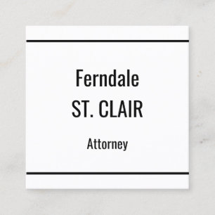 Simple & Plain Legal Professional Business Card