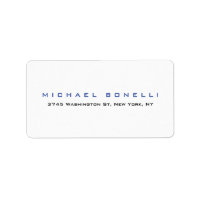 Simple Plain Legible Blue White