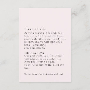 Simple Plain Minimal Blush Solid Background Detail Enclosure Card