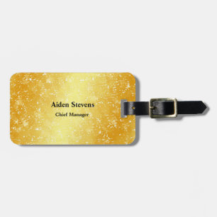 Simple Plain Minimalist Classical Gold Colour Luggage Tag
