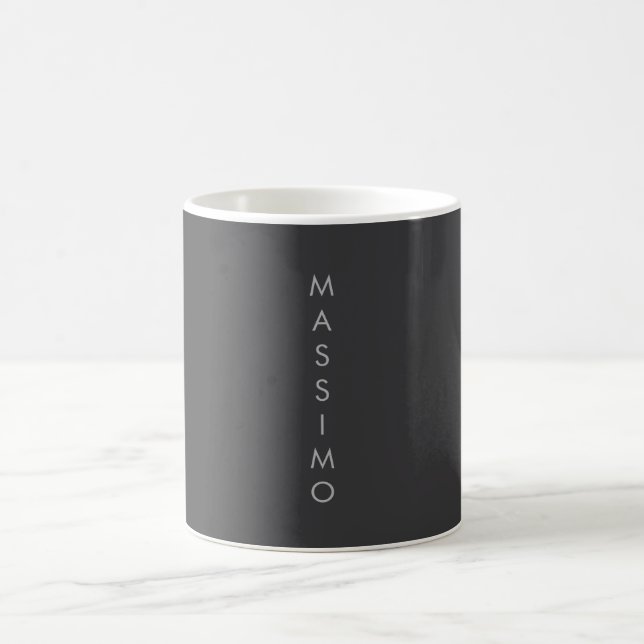 Simple Plain Minimalist Elegant Modern Grey Coffee Mug (Center)