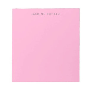 Simple Plain Minimalist Elegant Modern Pink Notepad