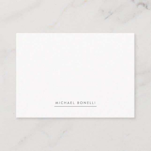 Simple Plain Minimalist Elegant Modern White Enclosure Card (Front)