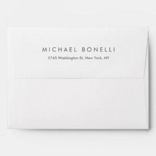 Simple Plain Minimalist Elegant Modern White Envelope