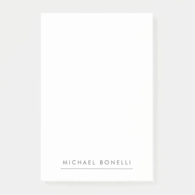 Simple Plain Minimalist Elegant Modern White Post-it Notes (Front)