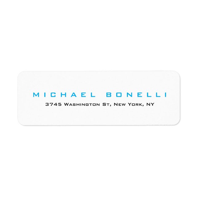 Simple Plain Minimalist Sky Blue White (Front)