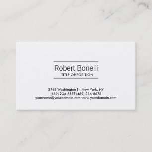 Simple Plain Modern Business Card