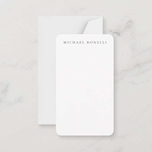 Simple Plain Modern Elegant  Card (Front)