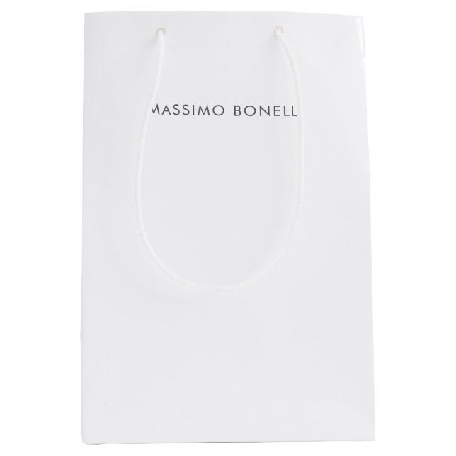 Simple Plain Modern Elegant  Medium Gift Bag (Front)