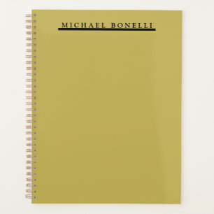 Simple Plain Modern Elegant Vegas Gold Colour Planner