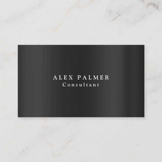 Simple Plain Modern Grey Background Original Business Card (Front)