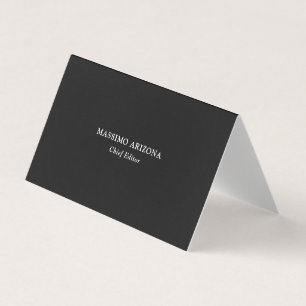 Simple Plain Modern Grey Original Premium Pearl Business Card