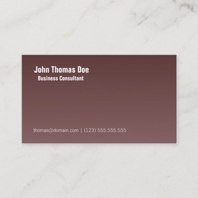 Simple & Plain Professional Business Card Design (Front)