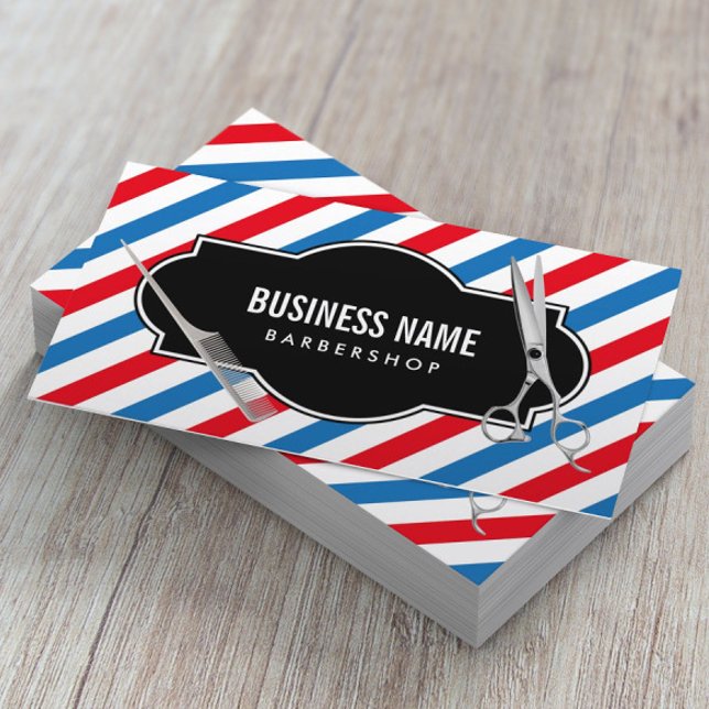 Simple Plain Scissor & Comb Barber Business Card (Creator Uploaded)