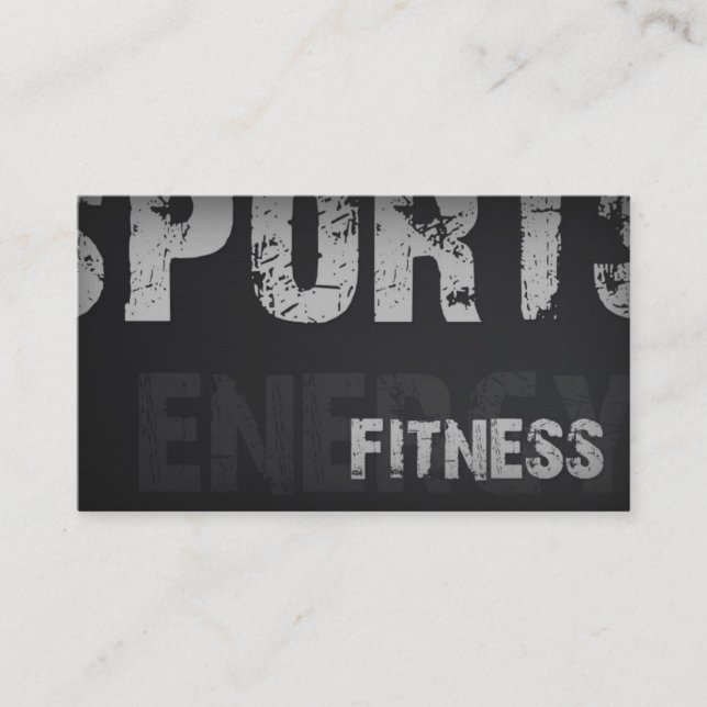 Simple Plain Silver Fitness Trainer Cool Card (Front)